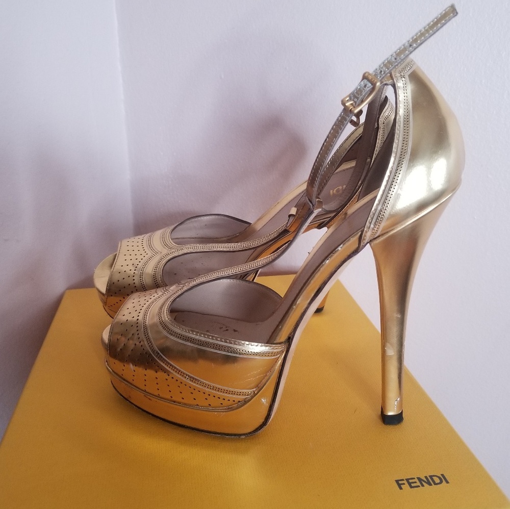 Gorgeous Gold Heels by Fendi